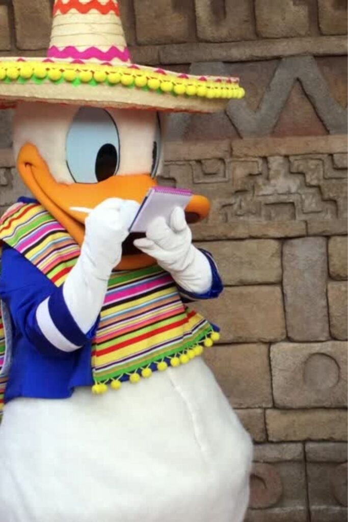 Donald duck at Disney epcot